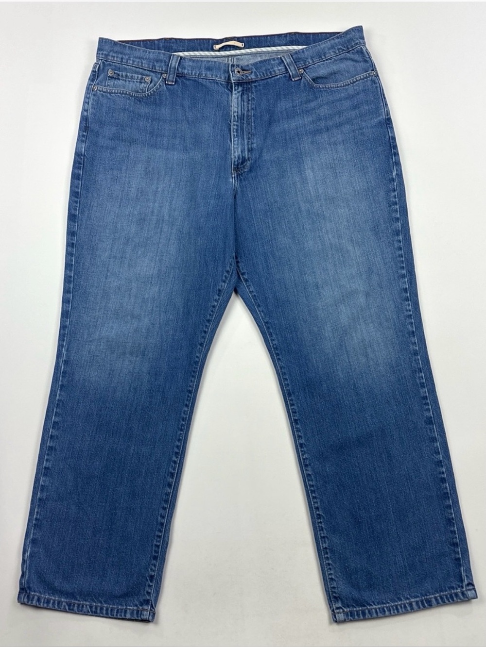 LL Bean Natural Fit Straight Leg Mens 40x29 Jeans Blue Classic Denim 100% Cotton